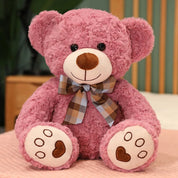Urso de Pelúcia Clássico Macio com Laço - 35 a 60 cm