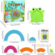 Quebra-Cabeça Montessori Educativo Sapo Colorido - 18 Peças
