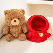23cm urso de pelúcia brinquedo de pelúcia bonito com capuz suéteres urso boneca de pelúcia jumper urso de pelúcia brinquedos macios decoração para casa aniversário crianças presente