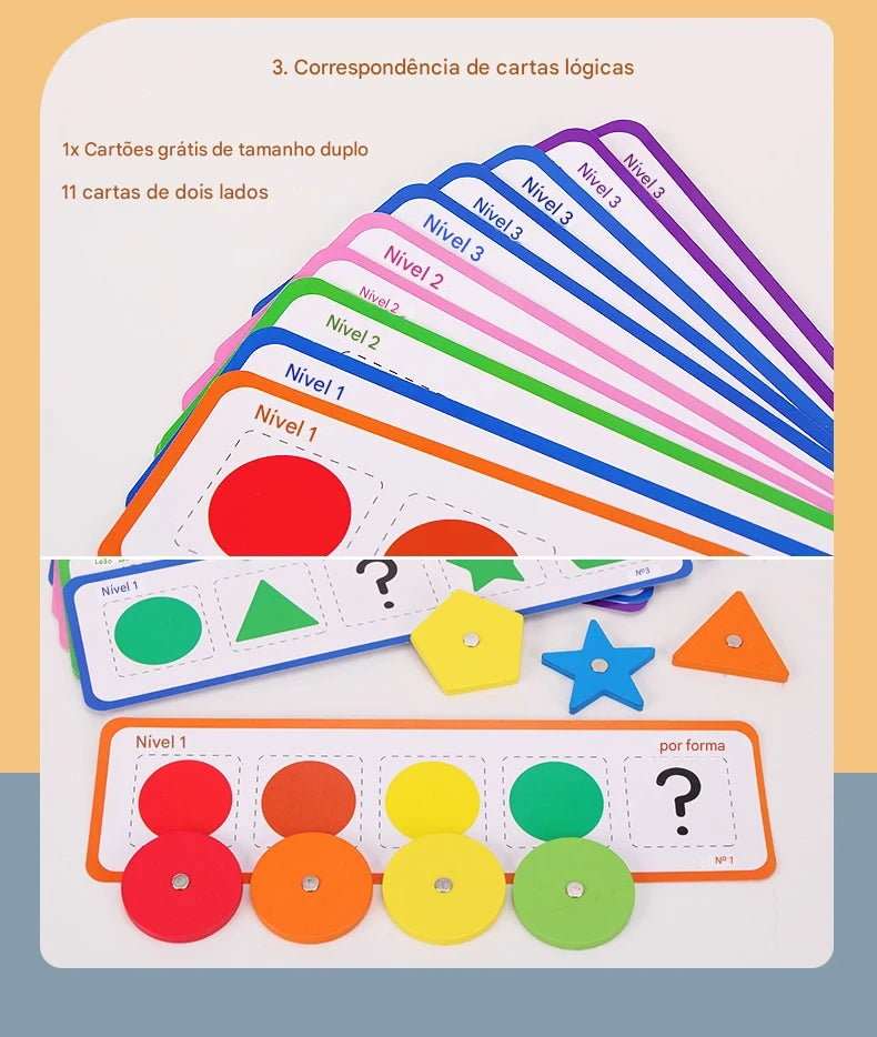 Brinquedo Educativo Montessori de Madeira com Jogo de Pesca Divertido
