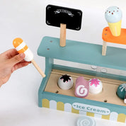 Conjunto Playset de Sorvete e Chá de Madeira Montessori