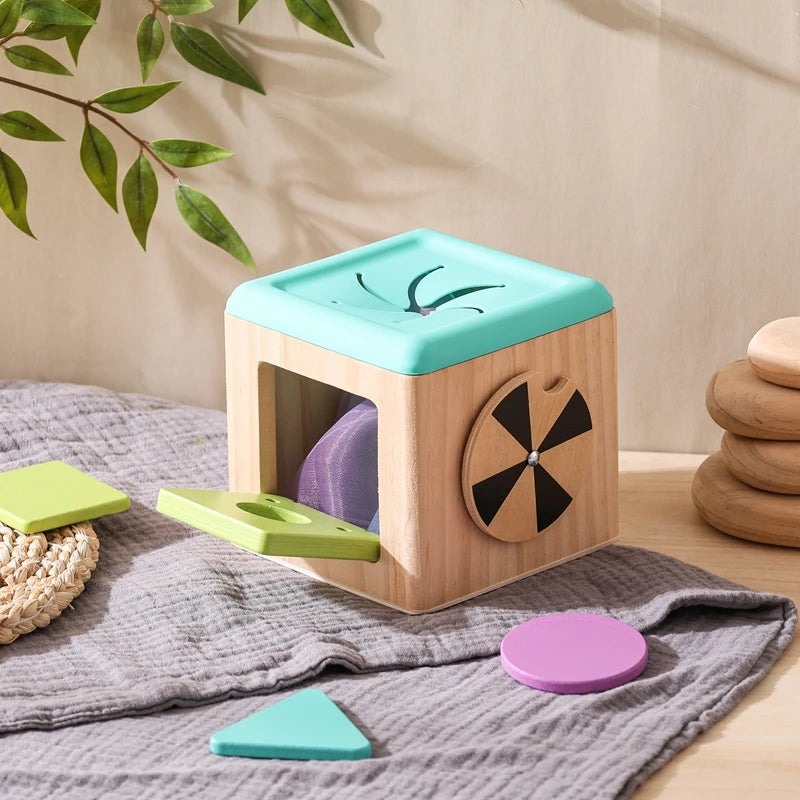 Bebê montessori brinquedos de madeira caixa de tecido mágico aprendizagem educacional brinquedos sensoriais dedo exercício ocupado jogo de tabuleiro presente do bebê