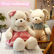 80cm bonito macio fresco casal urso brinquedos de pelúcia kawaii presente de natal travesseiro crianças brinquedos de pelúcia decoração do quarto ponto urso de pelúcia
