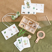 Kdis Outdoor Exploration Set Insects Plants Observation Box Wooden Cognitive Magnifying Glass Natural Forest Adventure Toys Gift
