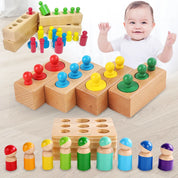 Blocos de Encaixe Montessori com Pinos Coloridos