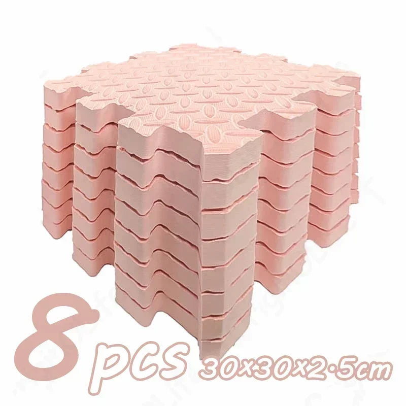 Tapete de Espuma Antiderrapante para Bebês - 8 Peças