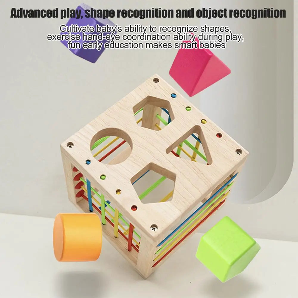 Brinquedo sensorial de motor fino, cubo sensorial para classificação de formas de cores, idade de 1 a 3 anos, meninos e meninas, desenvolve atividades de habilidades motoras finas para