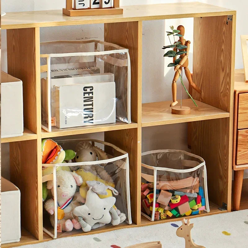 Cesta Transparente para Organização de Brinquedos