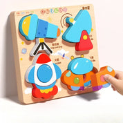 Quebra-Cabeça Montessori 3D de Madeira para Crianças