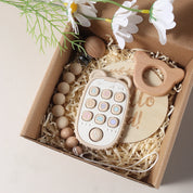Kit Presente Bebê Mordedor e Chocalho Montessori