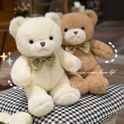 30cm kawaii colorido laço urso boneca brinquedo de pelúcia abraço urso boneca presente aniversário travesseiro de pelúcia casa sala estar quarto