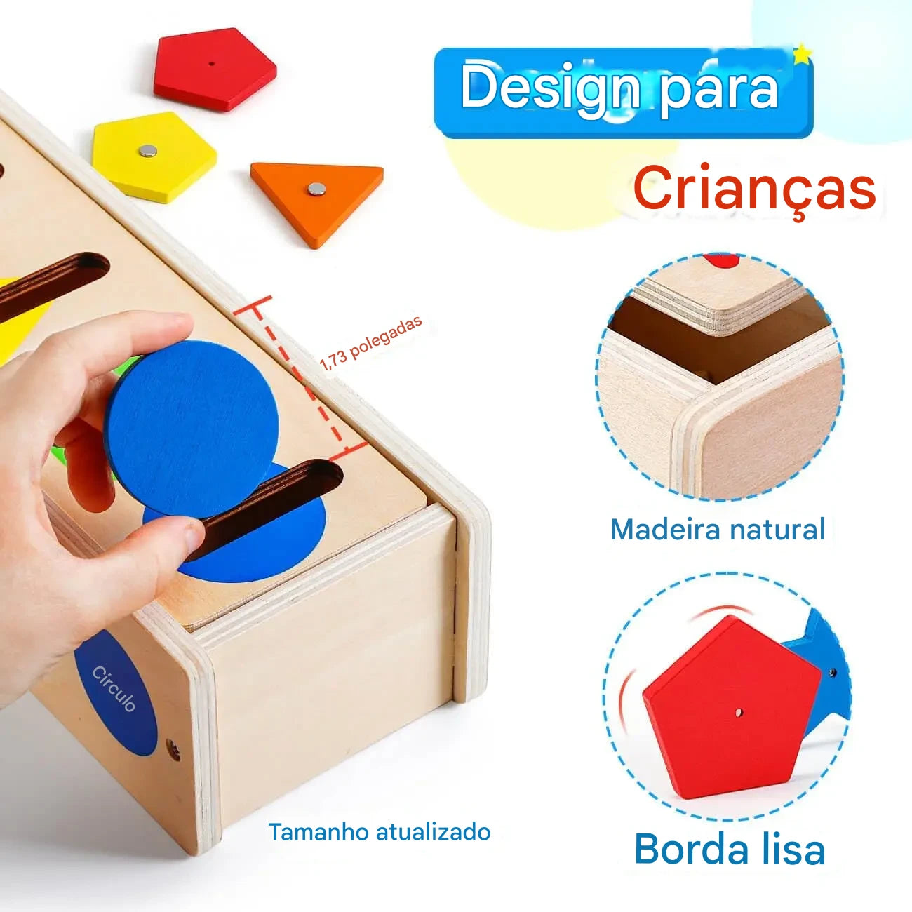 Brinquedo Educativo Montessori de Madeira com Jogo de Pesca Divertido