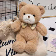 30cm kawaii colorido laço urso boneca brinquedo de pelúcia abraço urso boneca presente aniversário travesseiro de pelúcia casa sala estar quarto