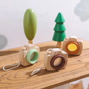 Bebê moda caleidoscópio brinquedos de madeira colorida câmera crianças de madeira montessori brinquedo aprendizagem precoce jogo educativo presentes