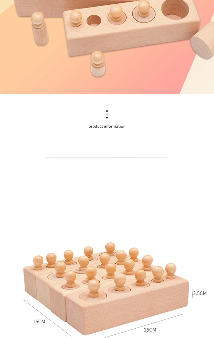 Brinquedo Sensorial Montessori de Encaixe para Crianças