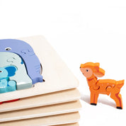 Enigma animal madeira para pai e filho, jogo educativo do bebê