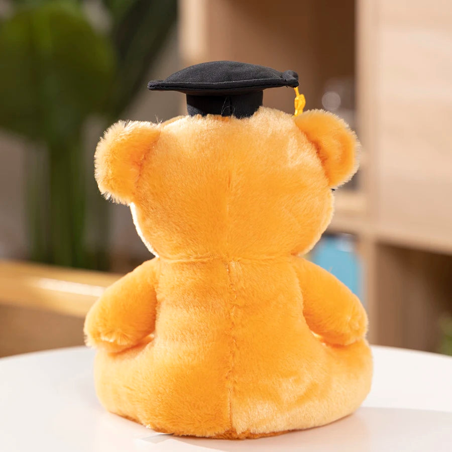 1 peça 23cm urso de formatura brinquedo de pelúcia bonito urso de pelúcia boneca macia meninos meninas estudantes presente de formatura