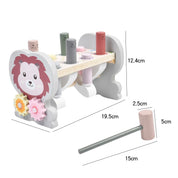 Whack-a-moles brinquedo montessori engrenagens giratórias de madeira martelando brinquedo com martelo interativo libra uma toupeira para 3-5 anos de idade