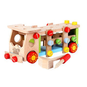 Conjunto de Montagem Montessori de Carros de Madeira