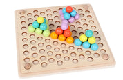 Grânulos de madeira jogo montessori educacional cedo aprender crianças clipe bola quebra-cabeça pré-escolar criança brinquedos crianças para crianças presentes