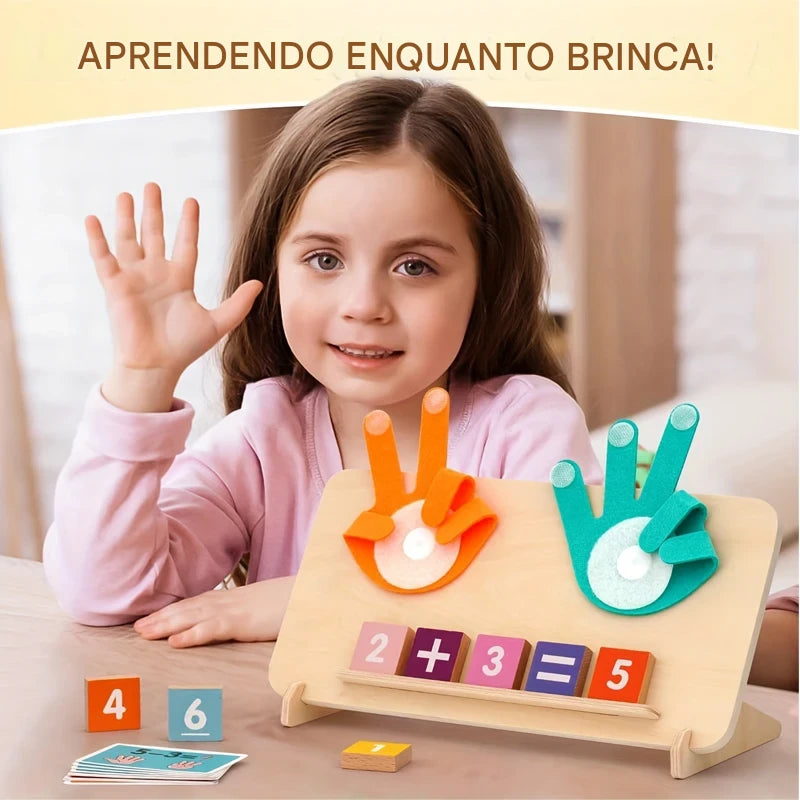 Brinquedo Educativo Montessori de Aritmética em Madeira