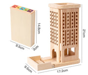 Brinquedo Educativo de Madeira Torre com Varetas Coloridas