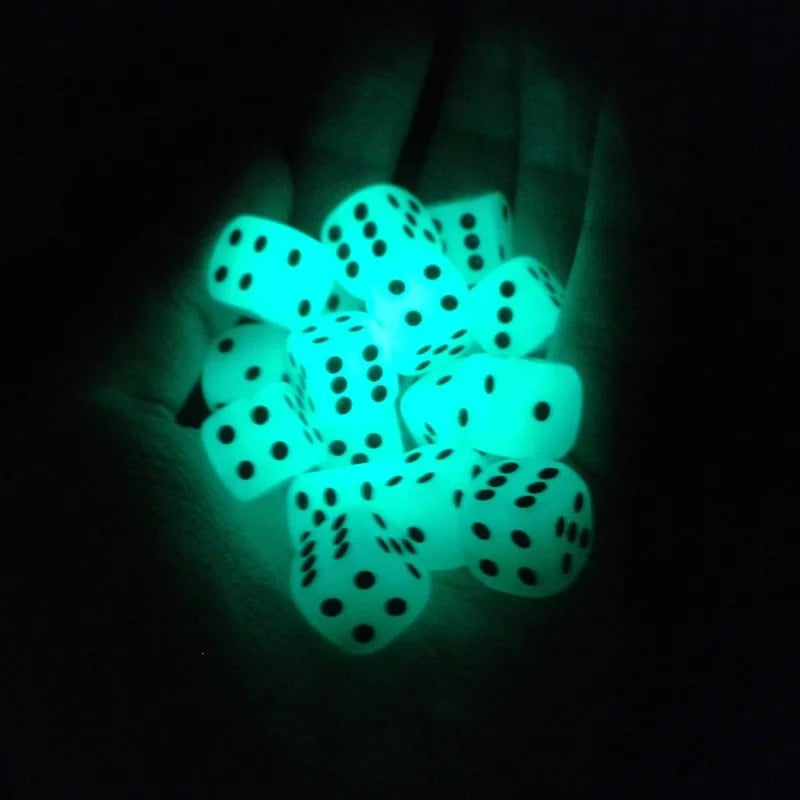 Dados Luminosos 10 Unidades para Jogos de Tabuleiro e Ensino