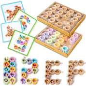 Brinquedo Peças de Montagem - Sensorial Montessori em Madeira