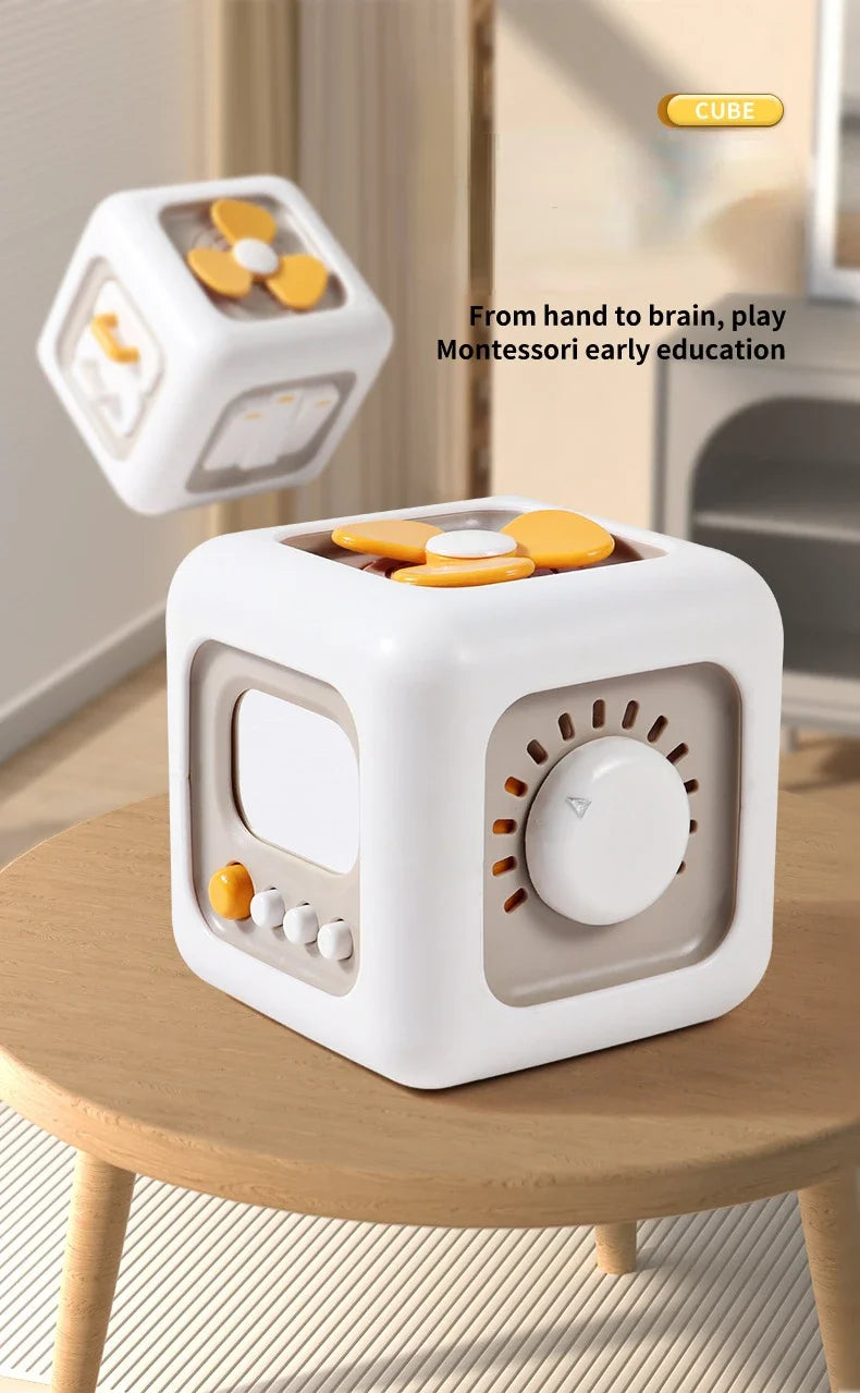 Cubo Sensorial Educativo 6 em 1 Montessori para Crianças