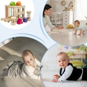 Brinquedo sensorial de motor fino, cubo sensorial para classificação de formas de cores, idade de 1 a 3 anos, meninos e meninas, desenvolve atividades de habilidades motoras finas para