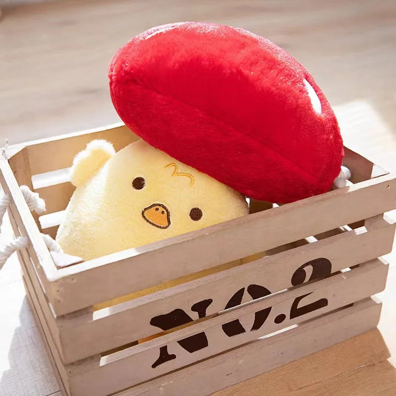 Bonito Kawaii Plush Toy para Decoração de Casa, Almofada Recheada, Cogumelo, Capivara, Pato, Gato, Soft Fill, Presente de Aniversário, Feriado, 32cm