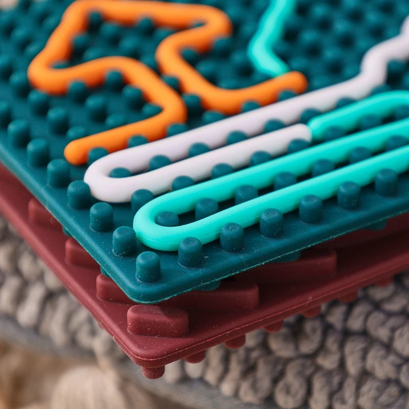 Tabuleiro Sensorial Montessori de Silicone para Crianças