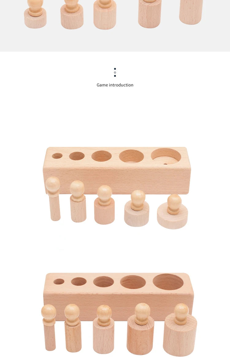 Brinquedo Sensorial Montessori de Encaixe para Crianças