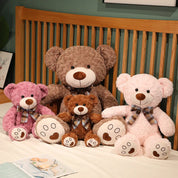 Urso de Pelúcia Clássico Macio com Laço - 35 a 60 cm