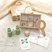 Kdis Outdoor Exploration Set Insects Plants Observation Box Wooden Cognitive Magnifying Glass Natural Forest Adventure Toys Gift