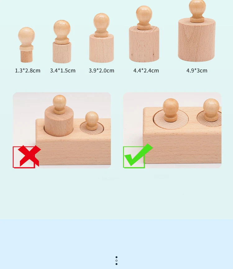 Brinquedo Sensorial Montessori de Encaixe para Crianças