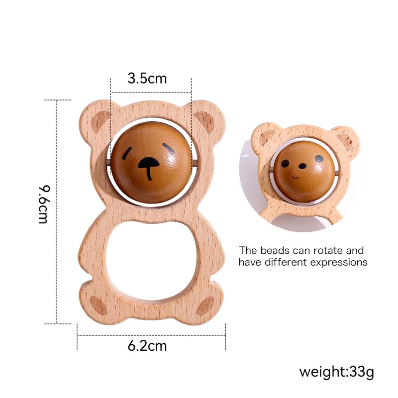 Chocalho de Madeira Urso Musical Montessori