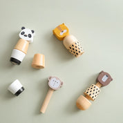 Montessori brinquedos para bebês de madeira dos desenhos animados animal quebra-cabeça brinquedo educação do bebê jogo de quebra-cabeça recém-nascido mão e pé exercício brinquedo