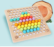 Grânulos de madeira jogo montessori educacional cedo aprender crianças clipe bola quebra-cabeça pré-escolar criança brinquedos crianças para crianças presentes