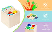 Brinquedos montessori de madeira, kit de jogo, objeto, caixa de permanência, moeda, cenoura, criança, desenvolvimento precoce, forma classificador, bola, brinquedos para idade