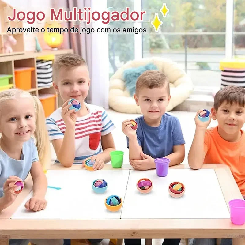 Bola Sensorial 3D Fidget Giroscópio Antiestresse