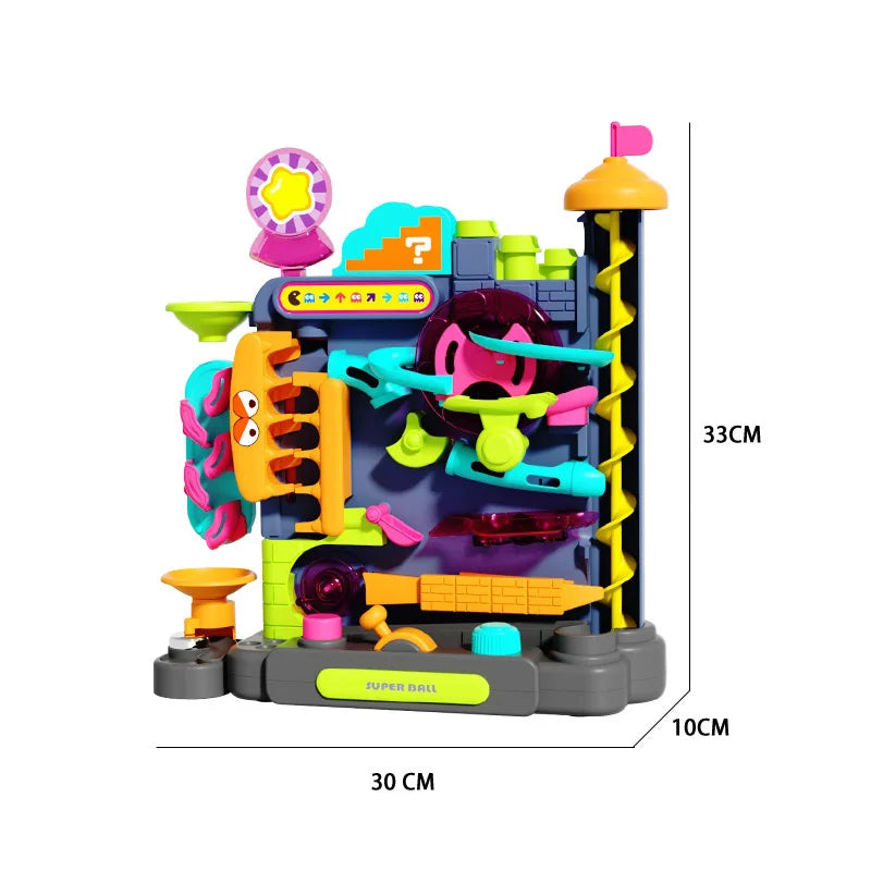 Brinquedo educacional montessori, pista multicamadas, jogo de aventura, trilho, bola de rolamento, modelo interativo, cérebro para crianças