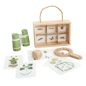 Kdis Outdoor Exploration Set Insects Plants Observation Box Wooden Cognitive Magnifying Glass Natural Forest Adventure Toys Gift