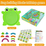 Quebra-Cabeça Montessori Educativo Sapo Colorido - 18 Peças