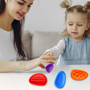 Conjunto Sensorial de Pedras de Silicone para Crianças - Alívio e Concentração