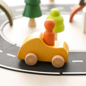 Brinquedo do bebê faia blocos de madeira dos desenhos animados carro vilão educacional montessori brinquedos criança dentição cérebro jogo artesanal presente aniversário do bebê