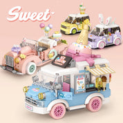 Peças de Montar Veículos Doces – Mini Carros Temáticos Estilo Food Truck e Carros de Festa