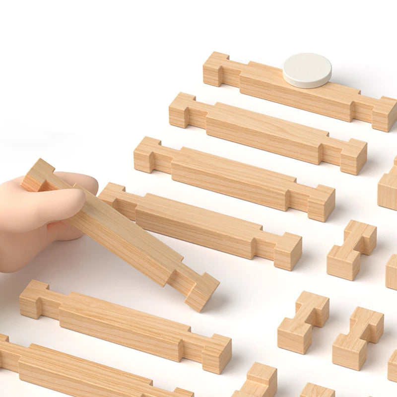 Quebra-Cabeça 3D de Madeira Montessori Várias Opções de Montagem - 100 Peças