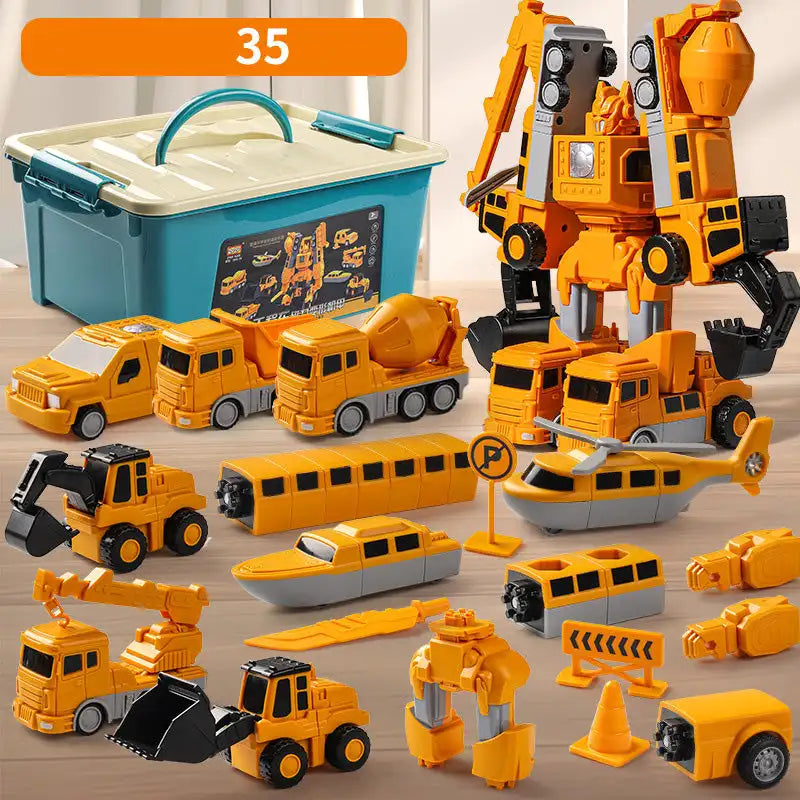 Robô Caminhão Brinquedo 5 Em 1 Monta Desmonta Transformável