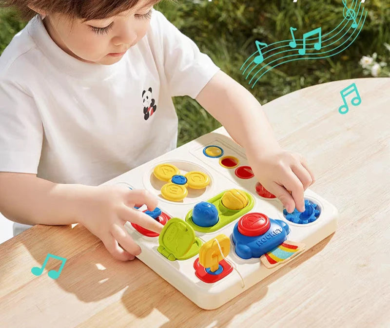 Montessori sensorial placa interruptores de luz brinquedos tomar exercício bebê mão-cérebro desenvolvimento brinquedos portátil bebê sair tirar um ônibus brinquedos